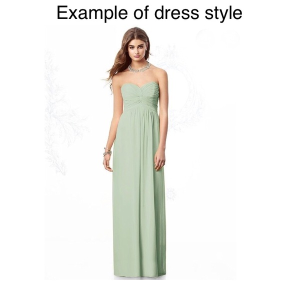 Dessy Prom/Bridesmaid Dress in Pantone Green - Picture 5 of 16